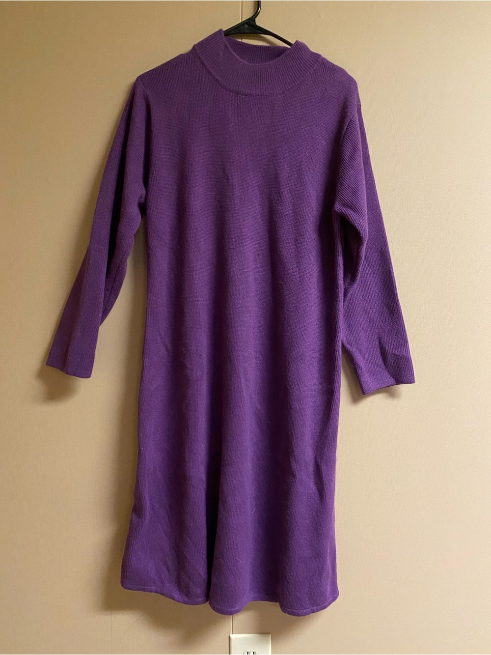 VTG Purple Mock Neck Sweater Dress